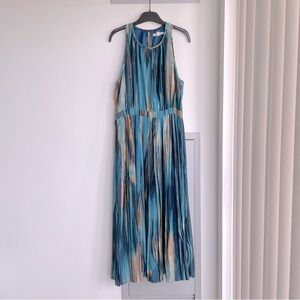 ANTHROPOLOGIE PAPER CROWN Gorgeous Sleeveless Teal Maxi Dress
